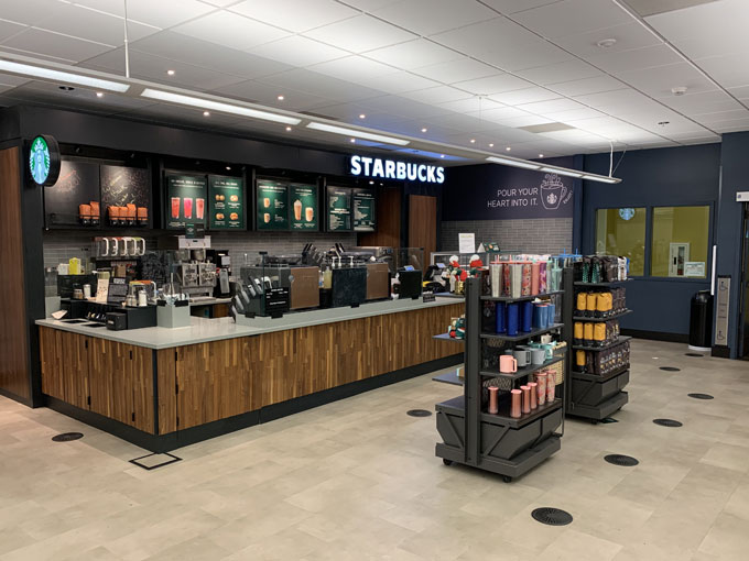 Starbucks located inside the Learning Commons