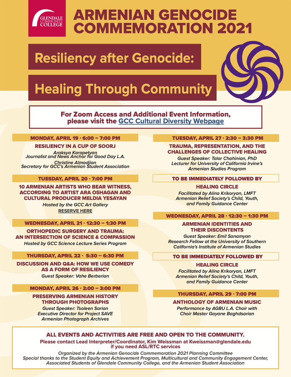 Armenian Genocide Calendar of Events