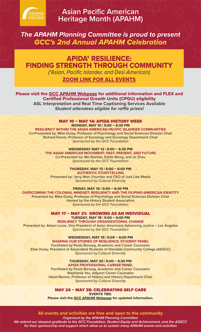 GCC APAHM Calendar