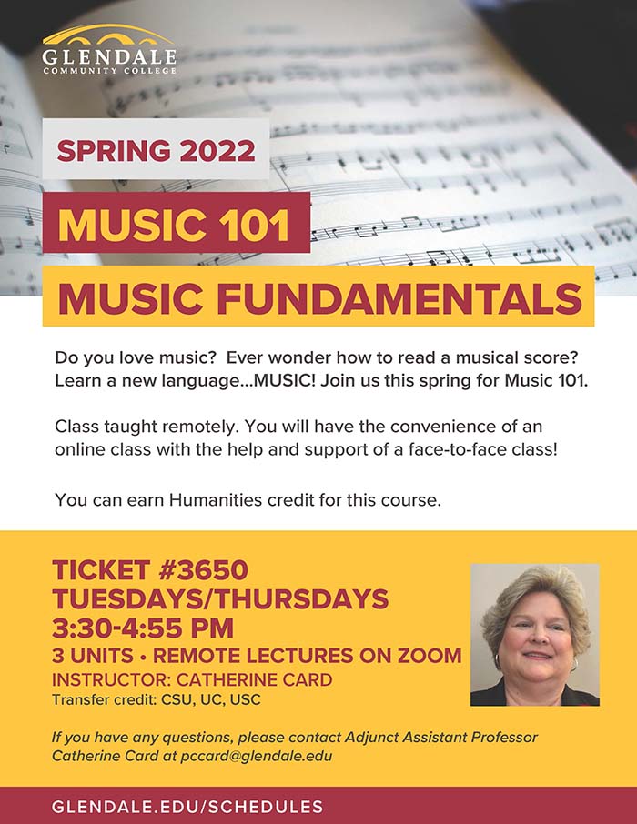 Music 101 Spring 2022