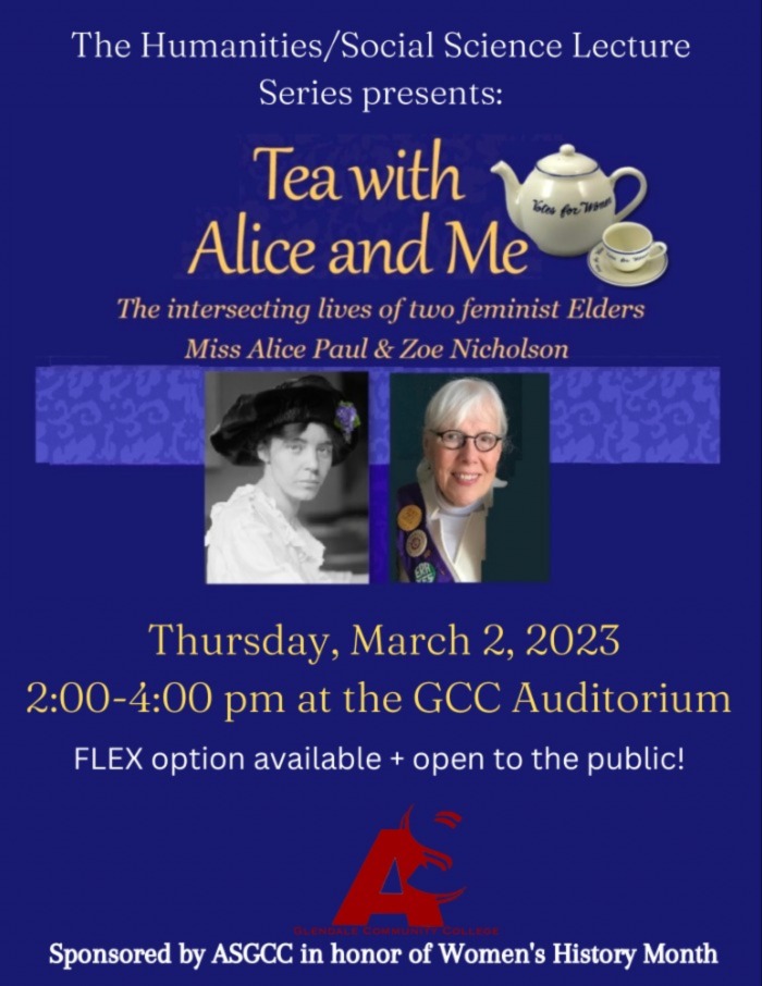 Tea with Alice and Me on March 2, 2023 Flyer