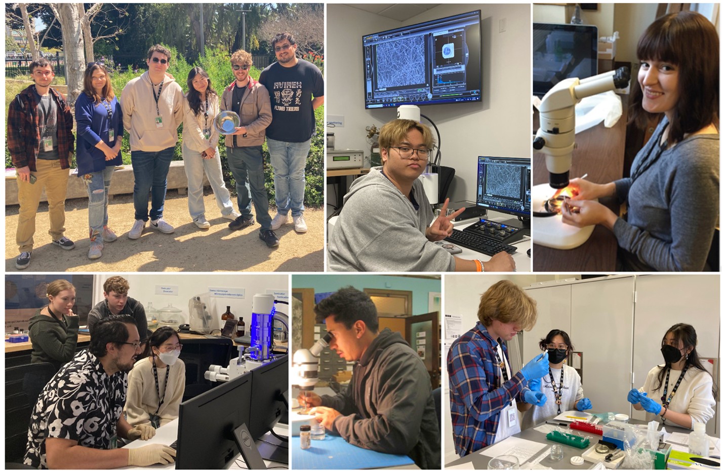 Photos of Student Research Interns at NHMLA