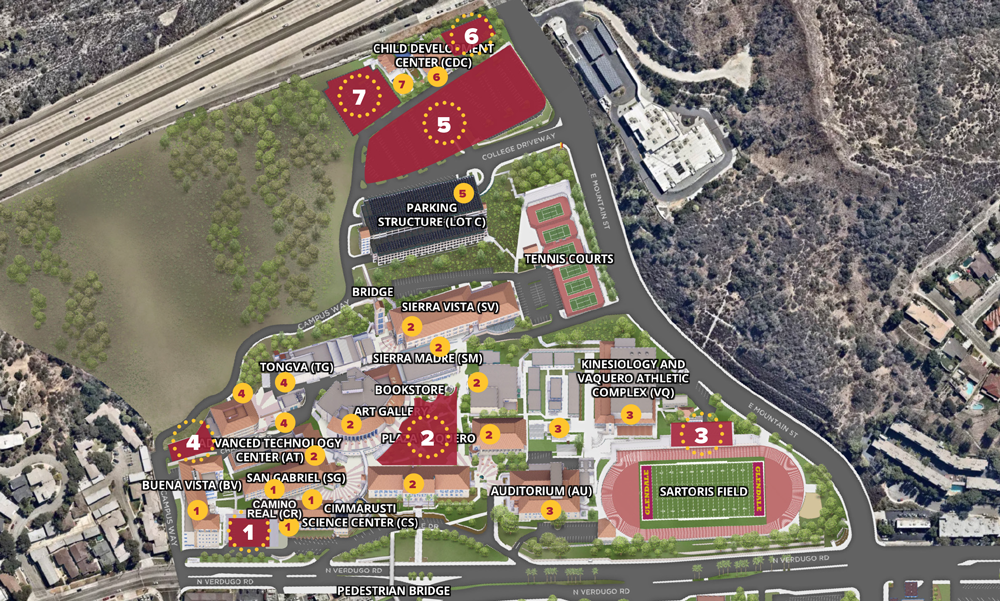 Verdugo Campus Evacuation Areas-11-22-2024